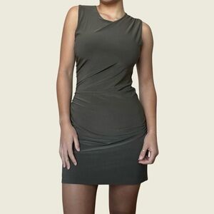 Aritzia Dark Green Sleeveless Mini Dress